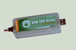 USB Relay with Single Pole Switchover Contacts - direct Type A USB plug-in or USB Type B cable receptor